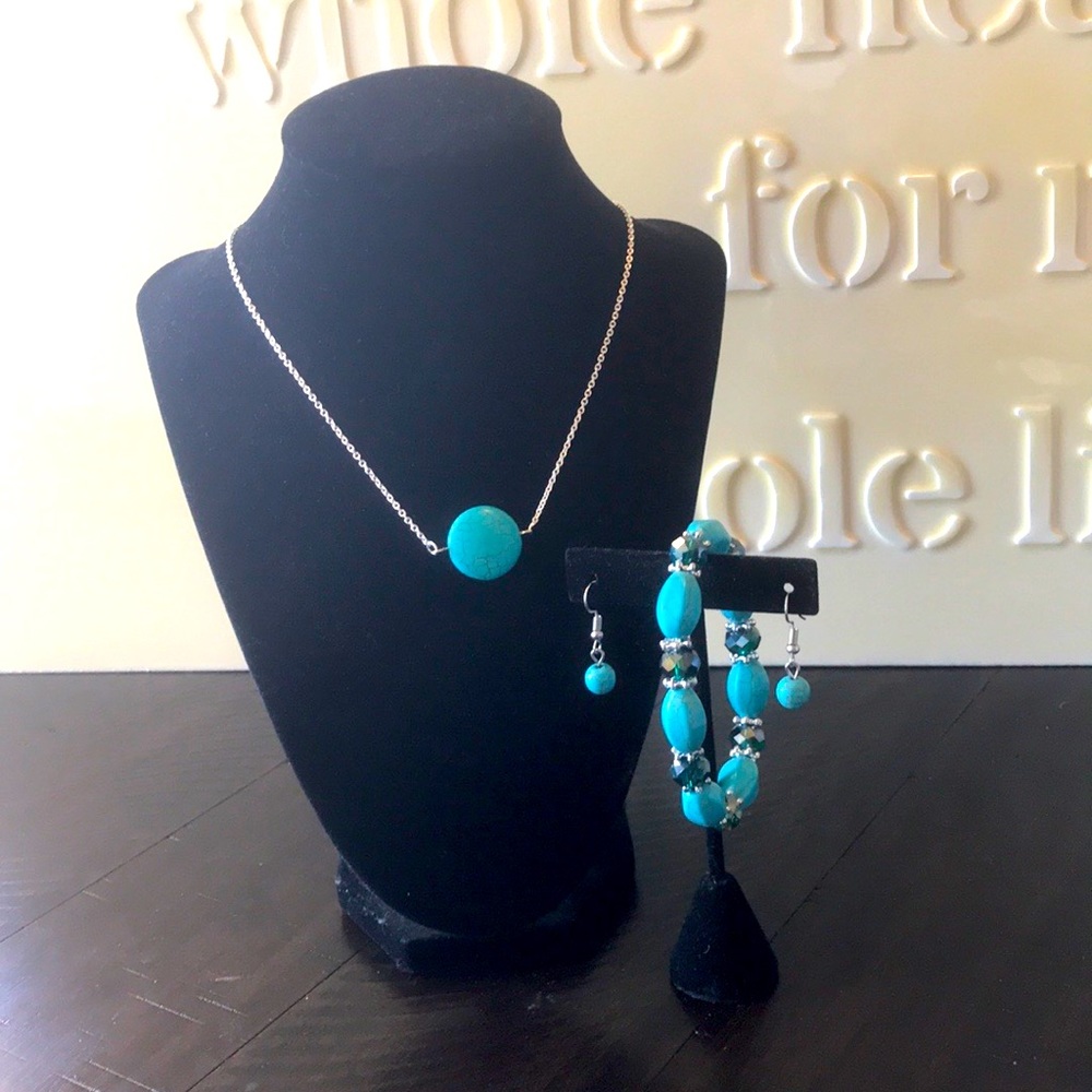 Turquoise stone 3 piece set